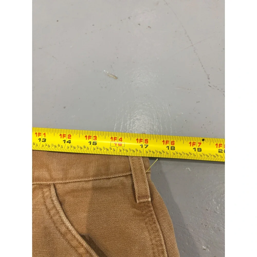 Carhartt B111 BRN Flannel Lined Duck Canvas Carpenter Pants Brown 36x30 Mens